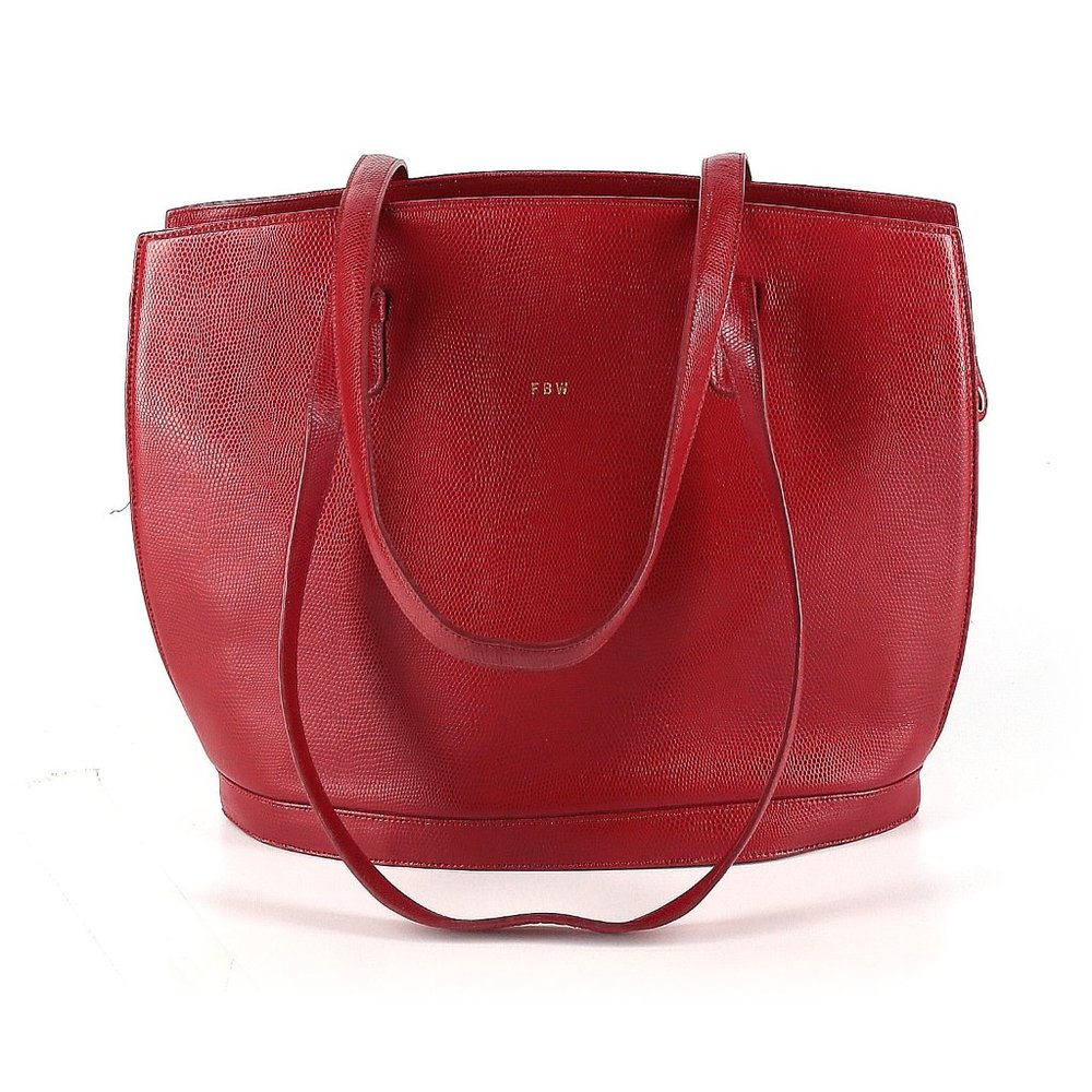 MiMi DiCarlo Leather Red Tote